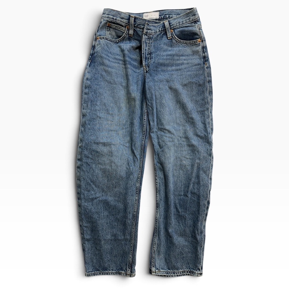 Abercrombie & Fitch Curve Love 90s Straight Ultra High Rise Jeans Blue 28 6S